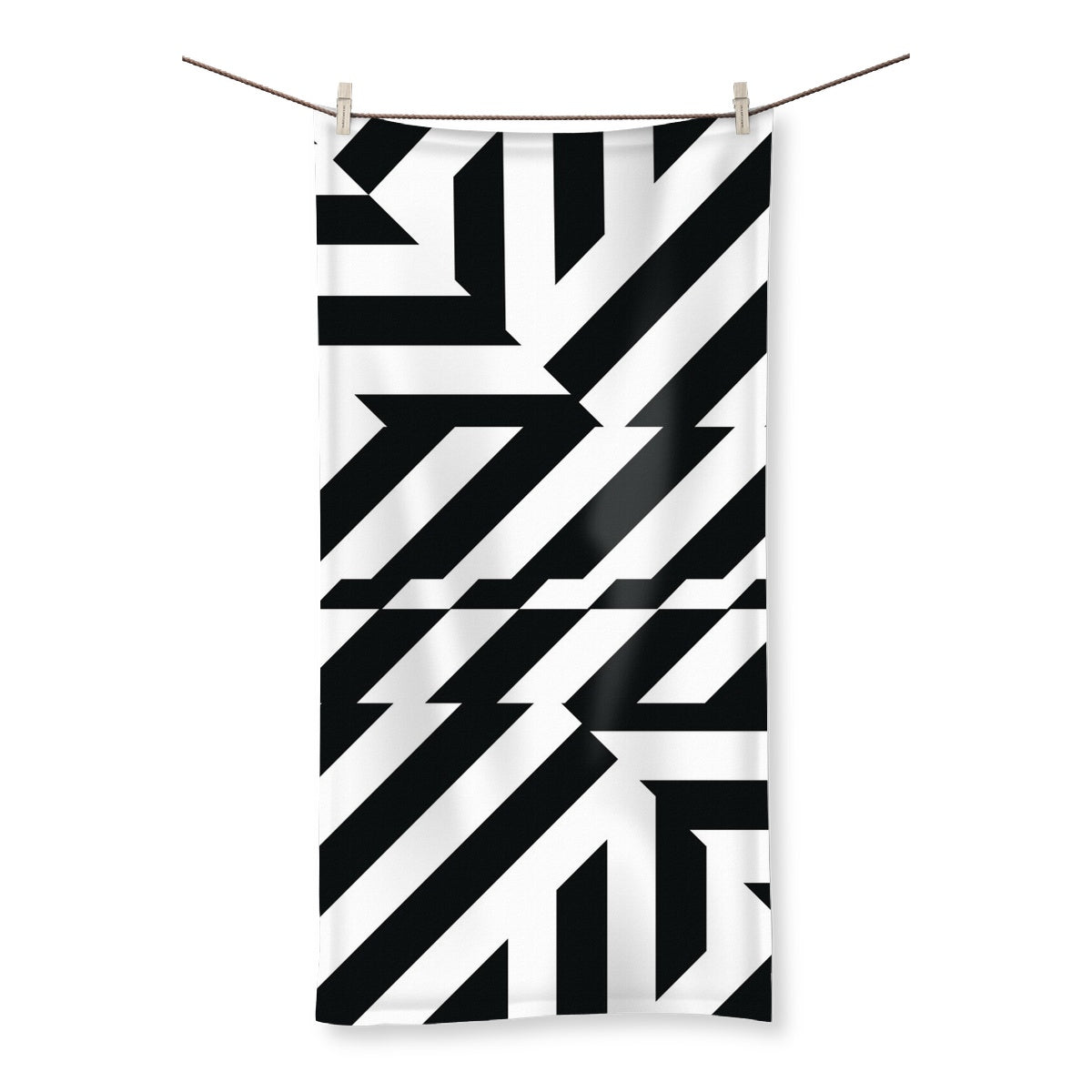 If life happens between BLACK AND WHITE Towel